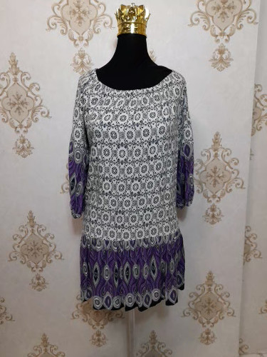 پیراهن نخی کوتاه استوک آذین
