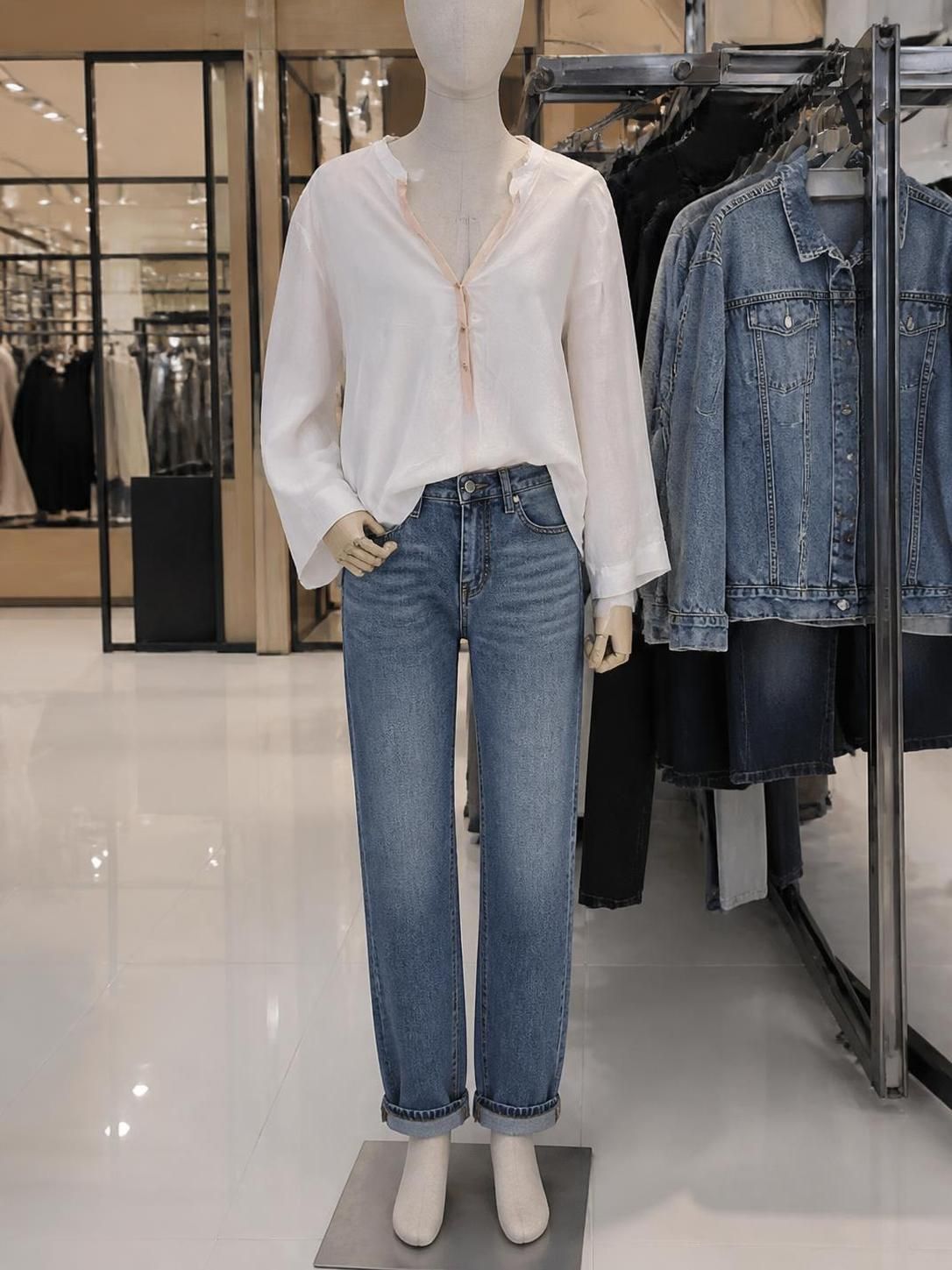 شومیز نخی برند ZARA ترکیه  سایز ۴۲ . ۴۴